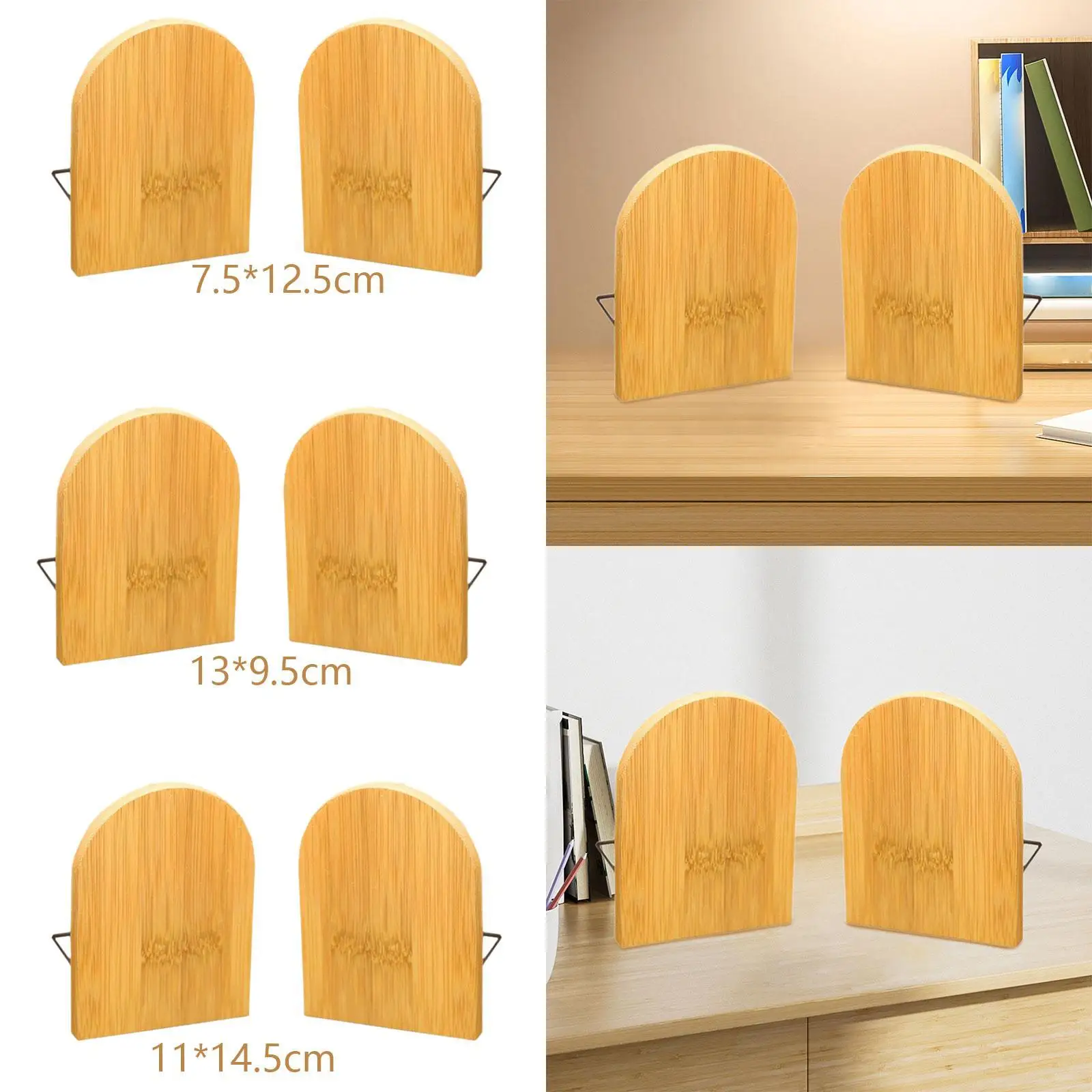 

Подставки для книг с бамбуковыми пробками для офисных и библиотечных полок