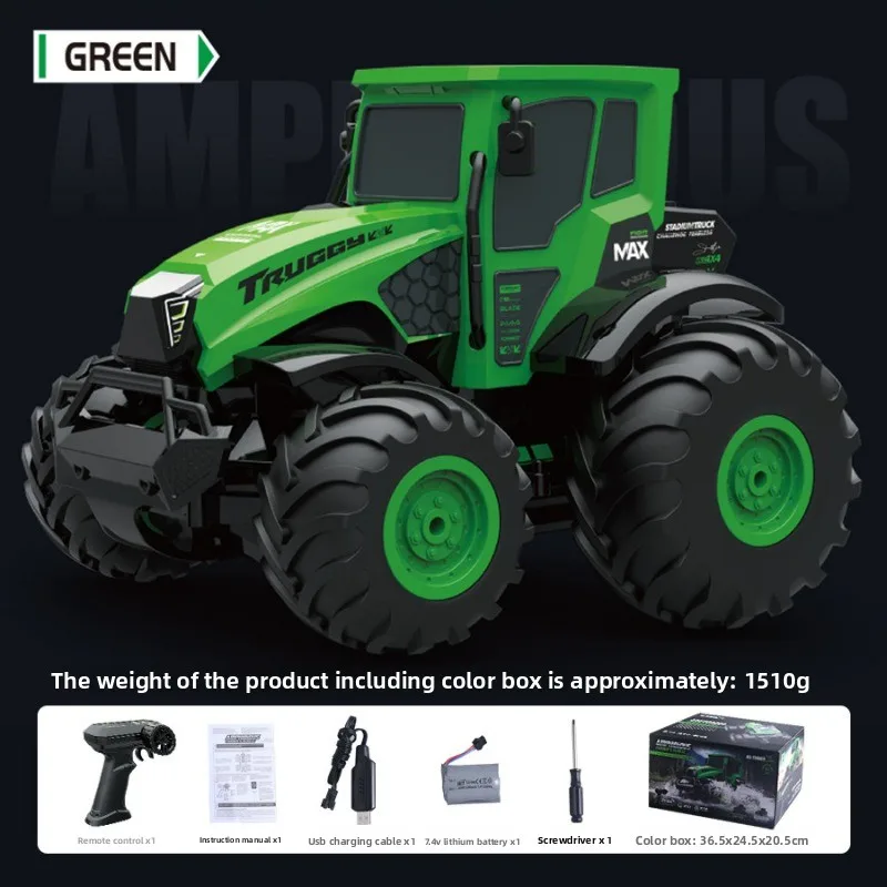 لعبة سيارة أشياء رائعة هدية مضحكة - شاحنة برمائية برمائية مقاس 26 سم، سيارات Rc لتسلق جميع التضاريس على الطرق الوعرة، شاحنة مونستر، ألعاب للأطفال #4