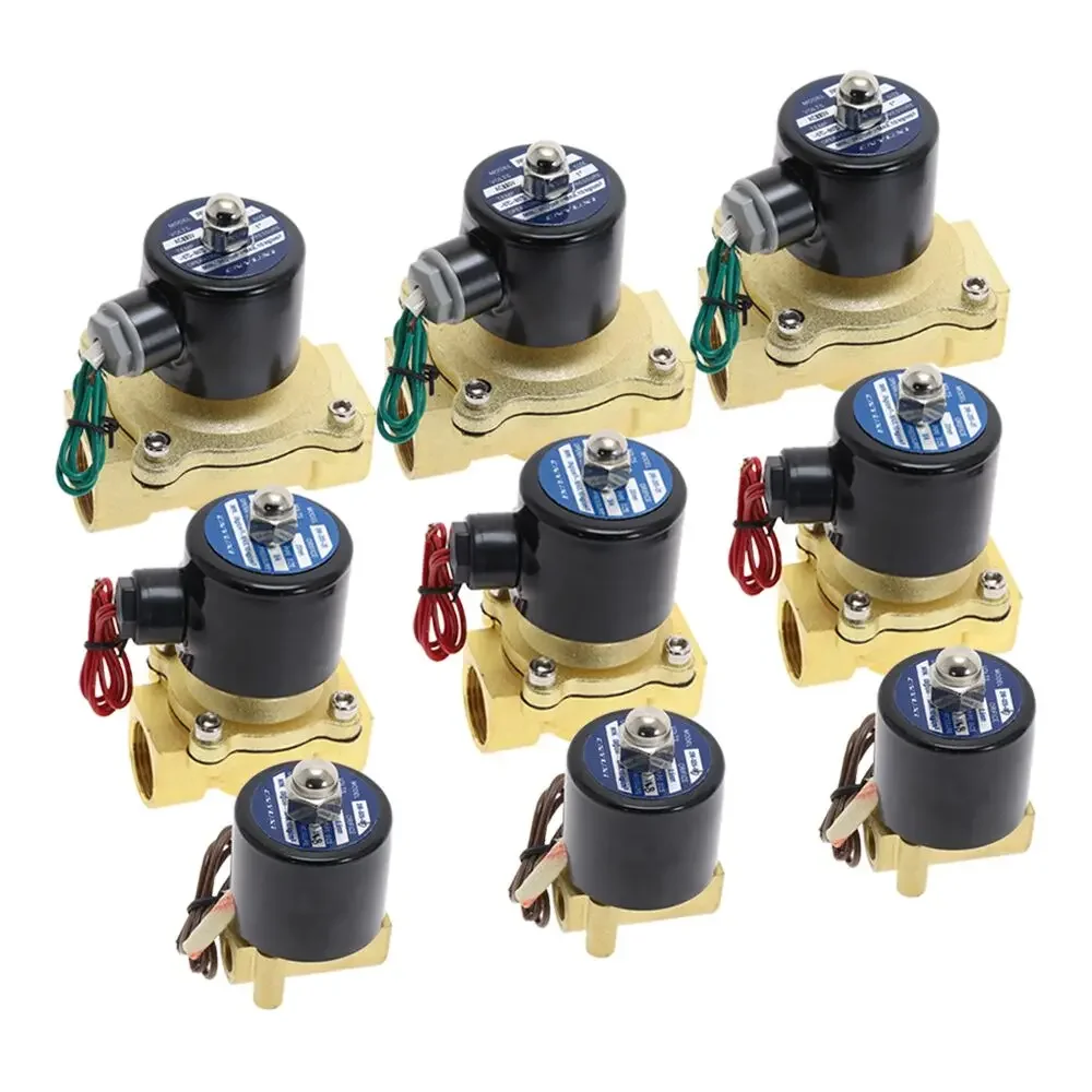 

Electric 2W Solenoid Valve Brass Pneumatic Valve Normally Closed for Water / Oil / Gas 1/8'' 1/4'' 1/2'' 2W025 2 2W200 2W50