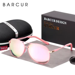 BARCUR Latest Gradient Women Sunglasses Polarized Sun glasses Pilot Female gafas oculos de sol masculino