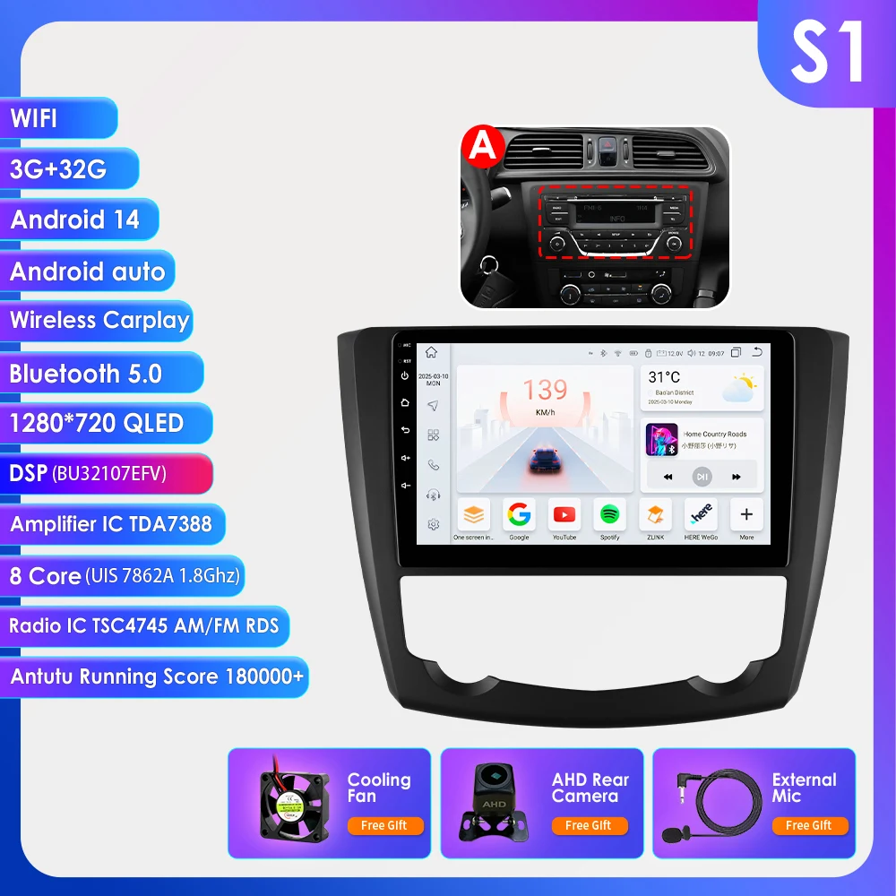 Hizpo Auto Intelligente Systemen Radio Voor Renault Kadjar 2015 - 2019 Draadloze Carplay Android Auto Nr 2 Din 2din Dvd Wifi Dsp Rds