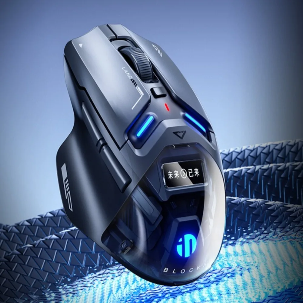INPHIC IN9 Ultra Mouse OLED-Display Tri-Mode PAW3950 E-Sport-Gamer-Maus Lange Lebensdauer Ergonomisches 8K-Rücklaufrate Geschenk