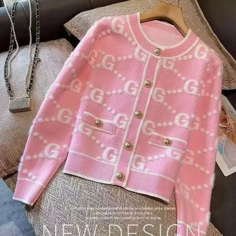 

Sweater Autumn and Winter Thickened 2025 New Sweaty Age Reducing Sweater Cardigan Casual Top