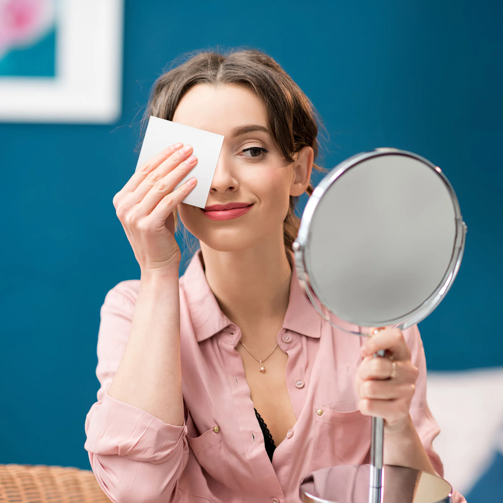 100 peças ferramentas de maquiagem almofadas de limpeza facial removedor de tecido não tecido sopro