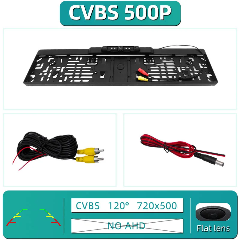 New EU License Plate Frame Backup Camera Night Vision Rear View Waterproof Auto Accessories