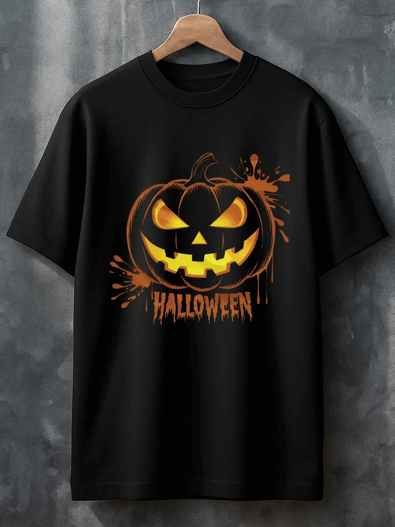 

Top Pick Local1 Pack Men's 180g Black Cotton Easy Halloween T-Shirt