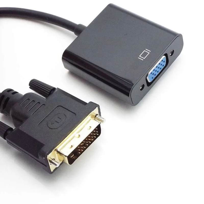 24+1 25Pin to 15Pin Female Converter Full HD 1080P DVI-D DVI to VGA Adapter Video Cable for PC Computer Monitor Q1