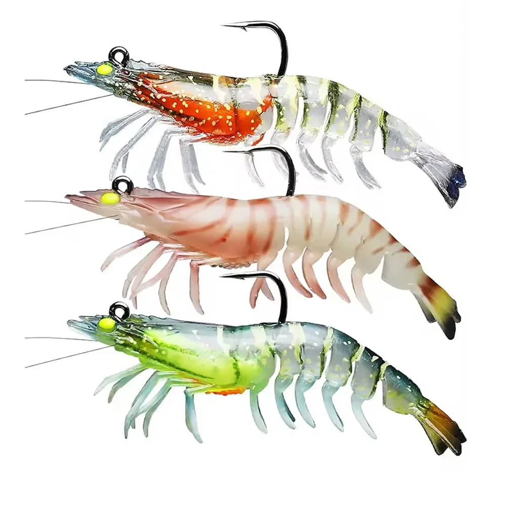 

Soft shrimp bait, soft lure bait, freshwater and saltwater fish sea bass, trout, and slow sinking sea bass bait fishing lures