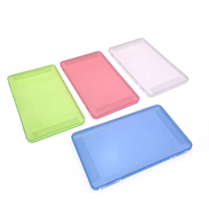 Caja de plástico transparente para guardar mascarillas, accesorio portátil a prueba de polvo y humedad, protección del medio ambiente para el hogar