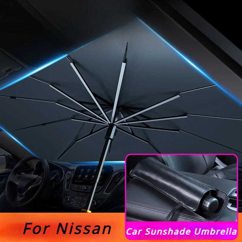 

Car Windshield Sunshade Umbrella for For Nissan Qashqai j11 j10 Juke XTrail t32 Tiida Leaf Versa Car Front Window Sunshade Cover