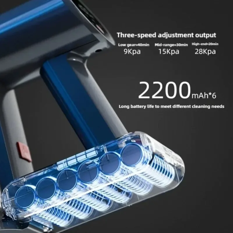 Dry Wet 2 in 1 Cordless Handheld Vacuum Cleaner,28kPa,touchscreen,Removable Battery,brushless Motor Vacuum Cleaner for Car Home