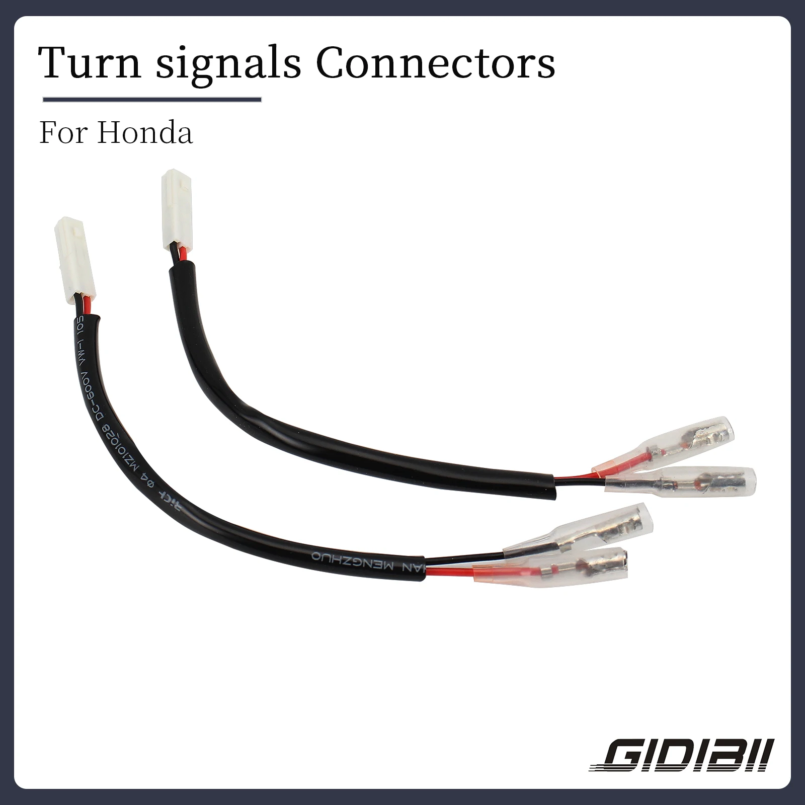 

A Pair Turn Signal Connector For Honda VTR250 CBR600RR CBR1000RR CTX700 NC700 CBR650 CBF1000 VT1300 VT1300CS Wire Plug Adapters