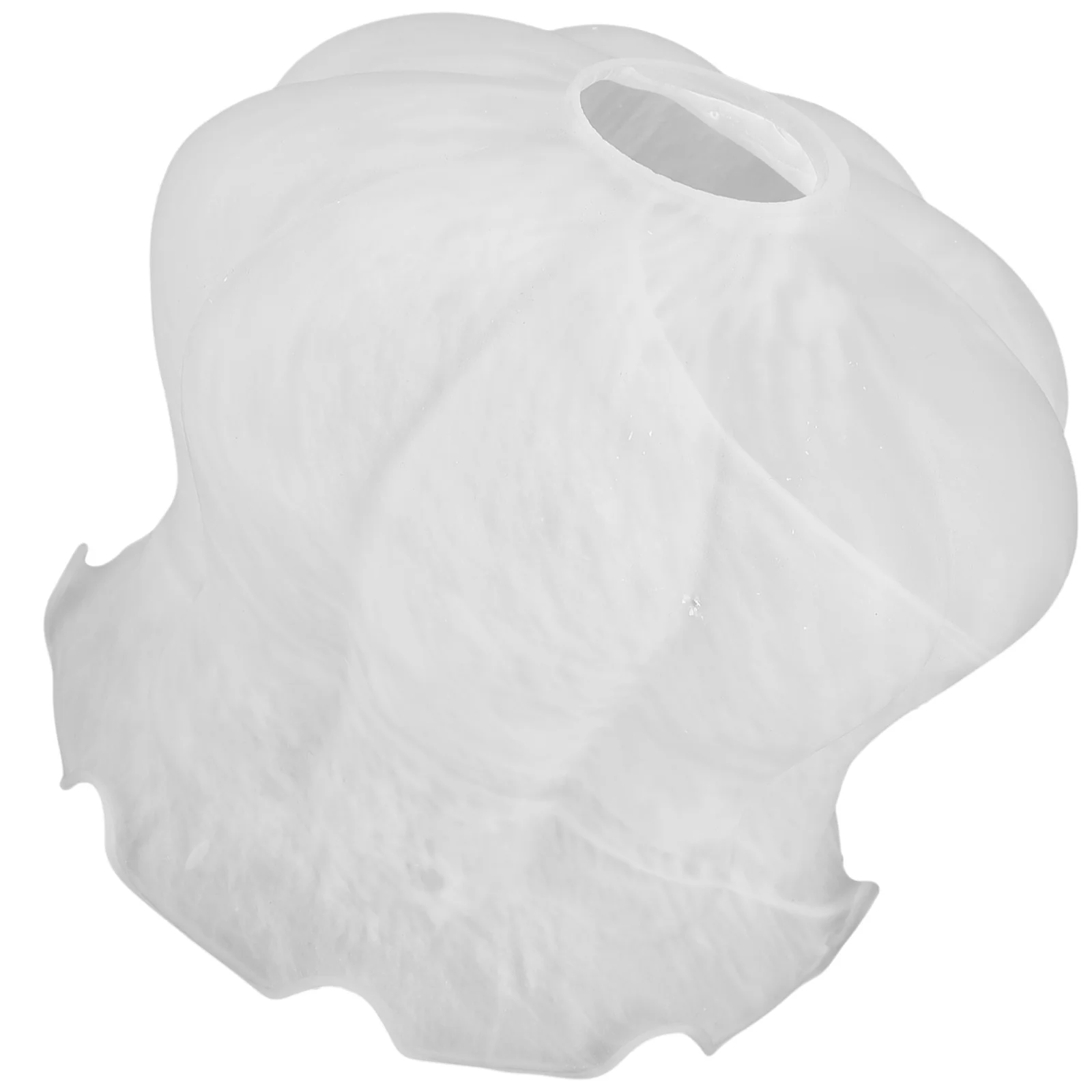 

Glass Lamp Shade for Ceiling Lamp E27 Base Frosty Finish Unique Pumpkin Style Easy Install Modern Minimalist Chandelier Shade