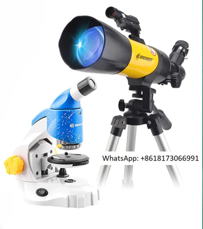 BRESSER Children's Microscope Science Experiment Astronomical Telescope Stargazing Set