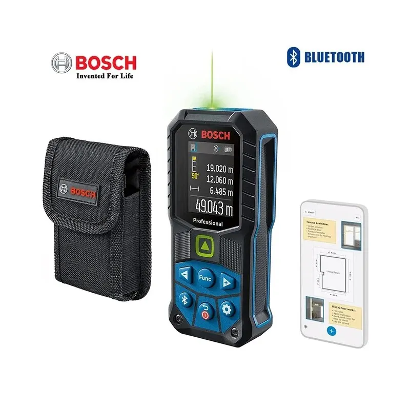 Bosch Professional 50M Green Light Laser Rangefinder Ergonomic With Bluetooth 50-27CG