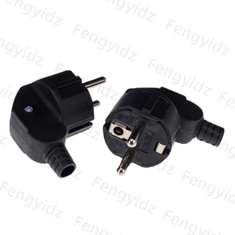 EU Plug Adapter 16A Male Replacement AC Outlets Rewireable Schuko Electeic Socket Euro Connector For Power Extension Cable