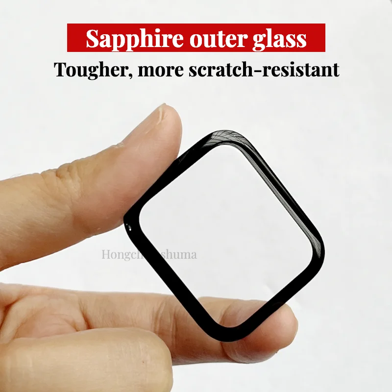 Sapphire Outer Glass For Apple Watch SERIES 4 5 6 SE 44MM 40MM 7 8 41mm 45mm External Glasses Lens Panel OCA Replacement Repair