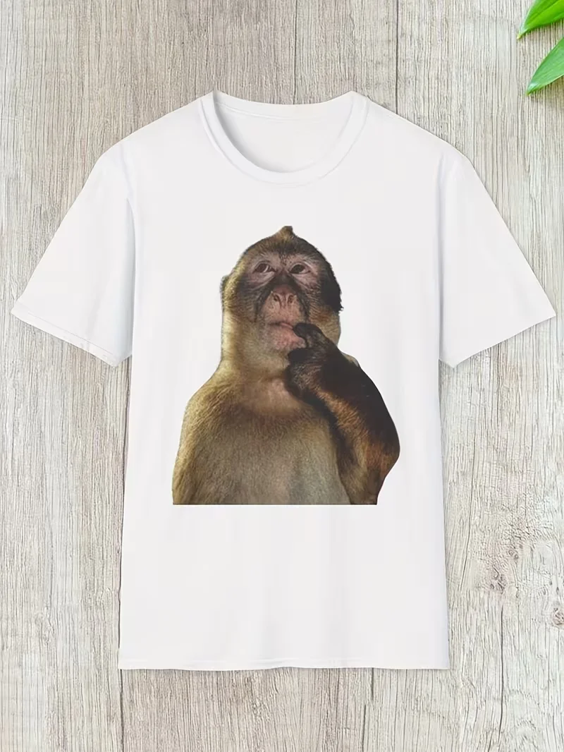 Funny Monkey Shirt Silly Meme T-shirt Memes Tee 90s Vintage Bootleg Odd Core This Soft Tee Touch Character Casual Style