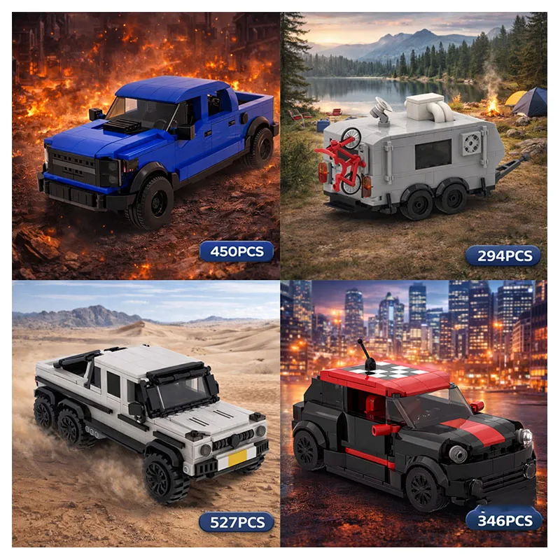 مجموعة MOC القوية للطرق الوعرة لنماذج السيارات - هدية مكعبات بناء تعليمية مبتكرة للأطفال