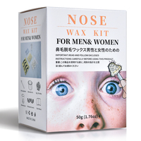 50g Nose Wax Kit Wax with 20 Applicators Quick & Painless Nose Hair Waxing Kit for Men & Women Hair Wax Beans Beard Hair Remover