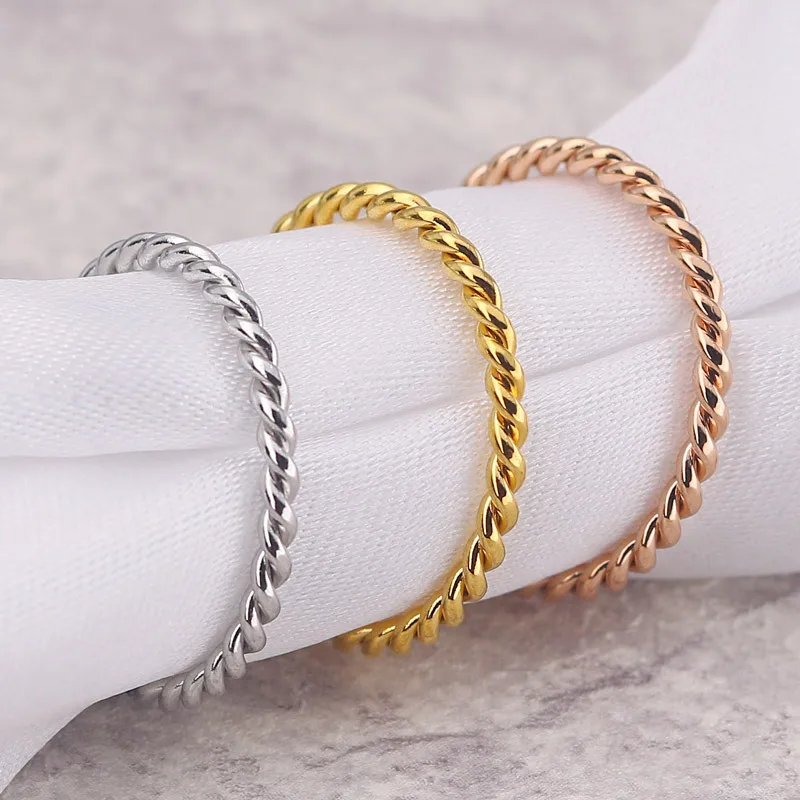 Minimalist Stainless Steel Ring Unisex Slim Width 2MM IP Plated Japan-Kore Style Fashion Accessory No Fade