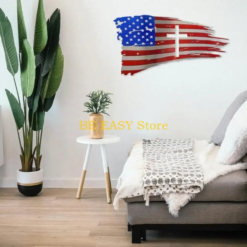 E28F USA Flags American Flags Metal Sign Man Home