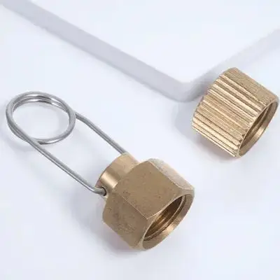 2pcs Copper Gas Tank Cover Cap Leakproof Propane Cylinder Sealed Protector For Bbq Grills Outdoor Reusable Durable Replacement