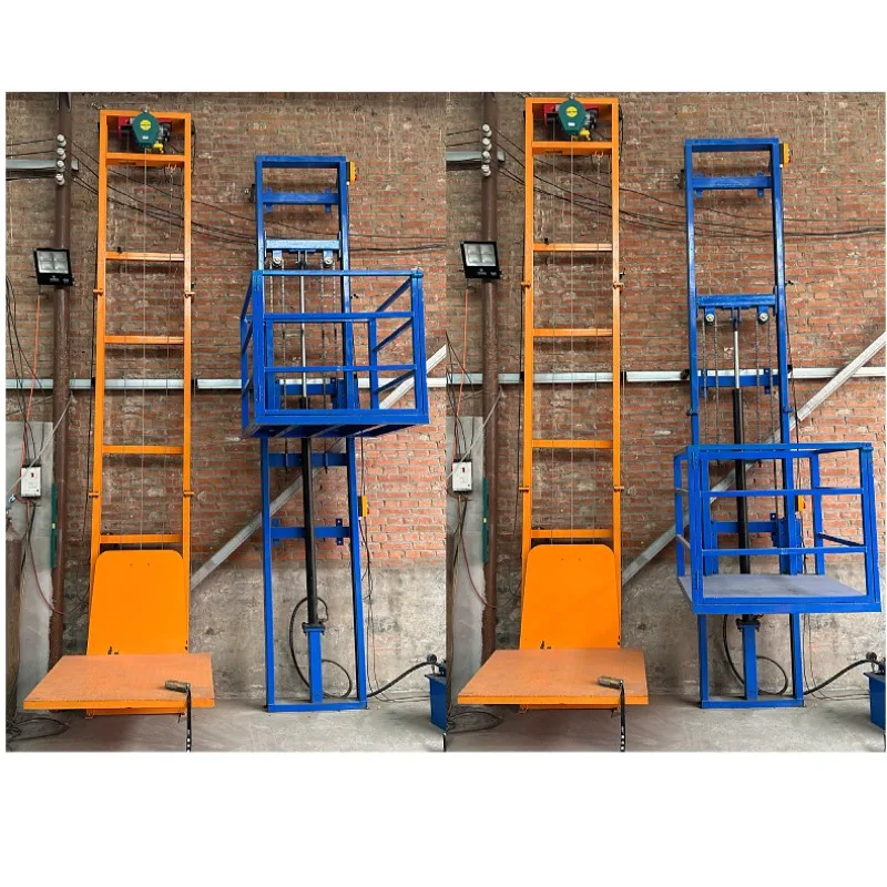 2-8미터 가정용 엘리베이터 전기 유압 화물 엘리베이터 맞춤형 플랫폼 안전 시스템 포함 500KG 적재 용량