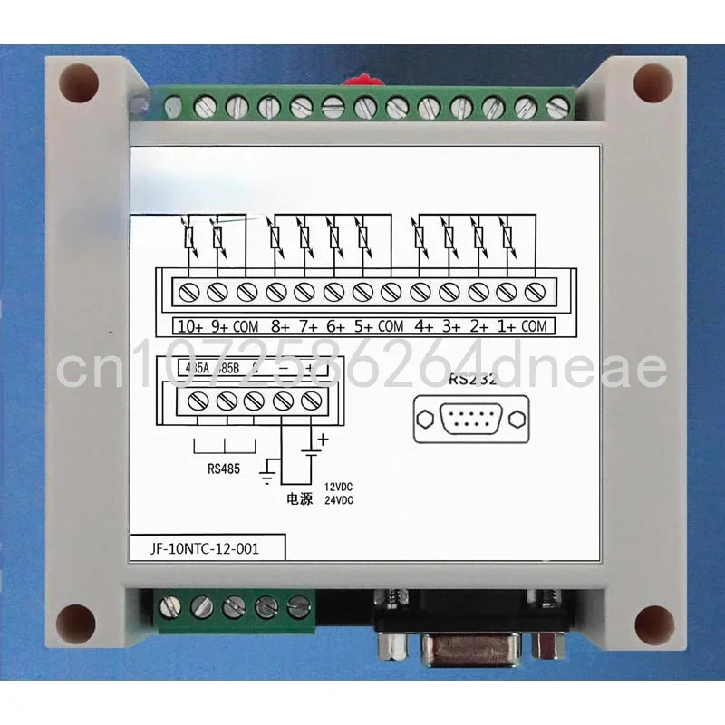 Módulo De Aquisição De Temperatura De Resistência Térmica, 10-Way NTC, Modbus-RTU Padrão, Configuração De Controle Industrial De Alta Precisão