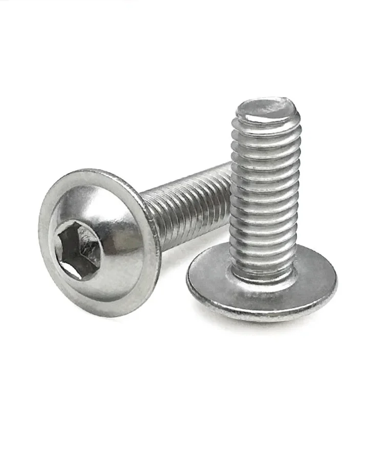 1000 pçs/lote M3 * 8-M3 * 20mm 304 Cabeça Semi-redonda de Aço Inoxidável com Parafuso Hexagonal Acolchoado