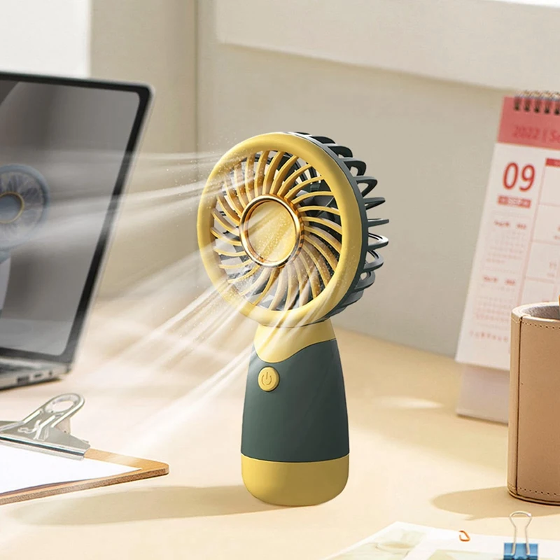 Handheld Fan Border Small Fan Handheld Pocket Mini Fan Portable USB Rechargeable Fan Gift Silent