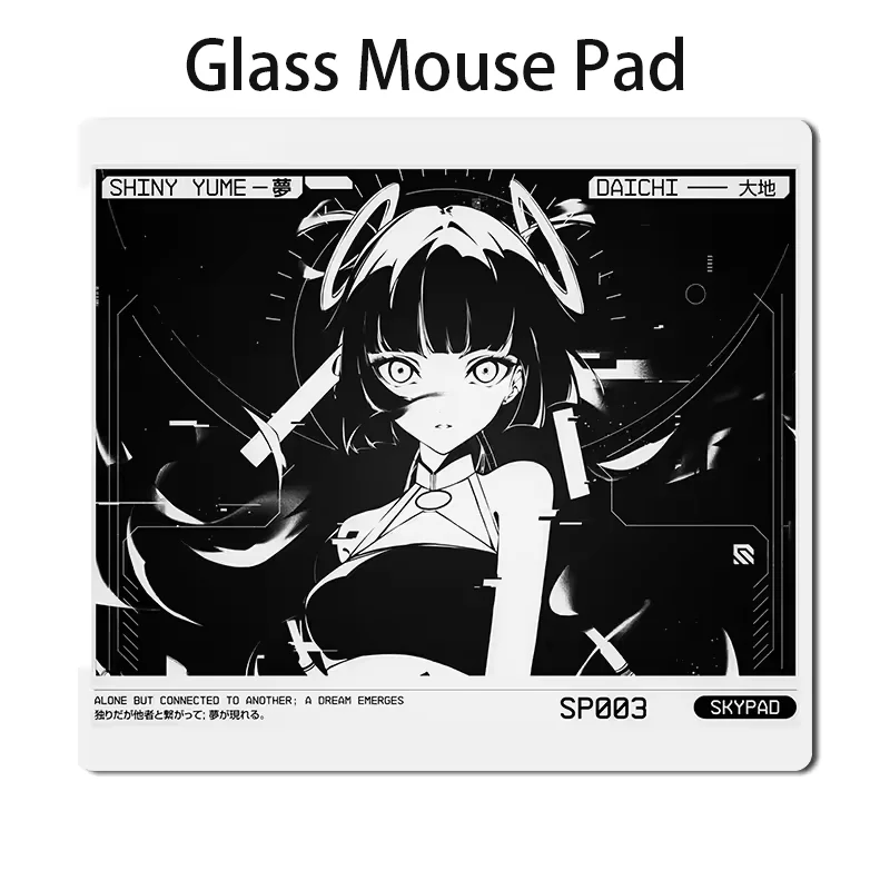 

Trendy Cool Gaming Glass Mouse Pad Smooth Matte Surface Desktop Pad Tempered Upgrade FPS Office Computer Desktop Decoration
