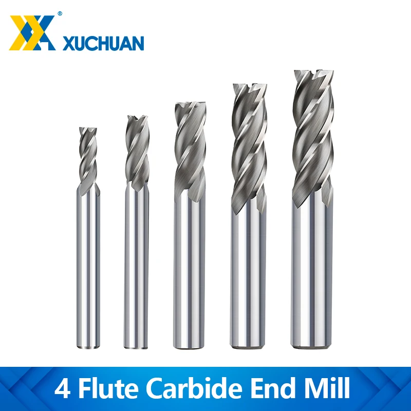 

4 Flute HSS Milling Cutter 1.0mm-13.0mm Carbide End Mill CNC Router Bit for Aluminum Metal Steel Milling Machine Tools