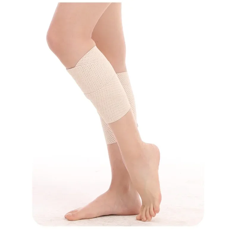 Reusable Self Adhesive Compression Bandage Elastic Calf Knee Support Sleeve for Running Yoga Sports