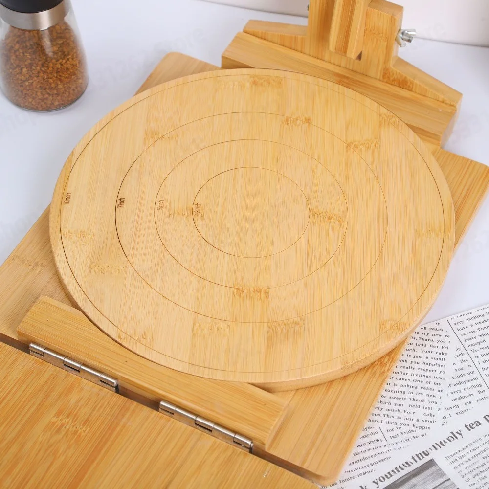 New Bamboo Creative Rotatable Kitchen Tortilla Machine Rolling Pin Burrito Dough Press Kitchenware