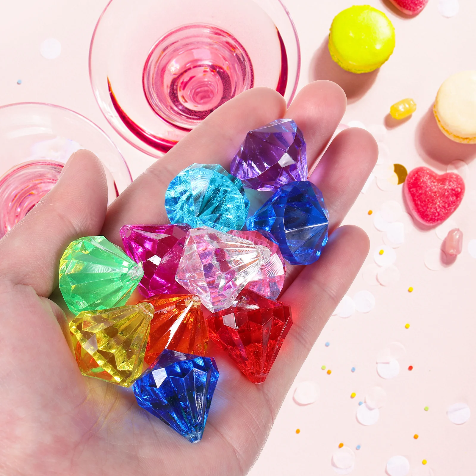 Gem Decorations Kindergarten Gemstone Diamond Acrylic Gemstones for Kids Child Toy