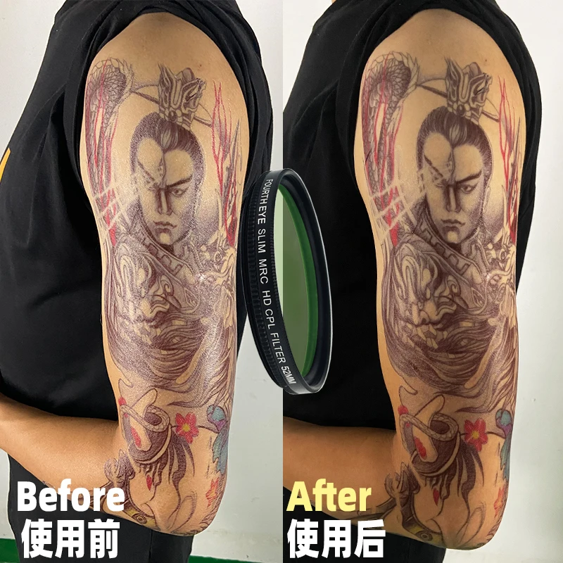 Уменьшить отраженный свет татуировок с 52 мм фильтром объектива CPL для объектива мобильного телефона круглый поляризационный фильтр совместимый с iPhone