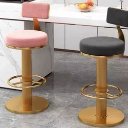 Designerskie krzesło barowe w stylu skandynawskim luksusowe wyspowe krzesło obrotowe do kawy Retro Taburetes De Bar Silla dom umeblowanie HD50BY