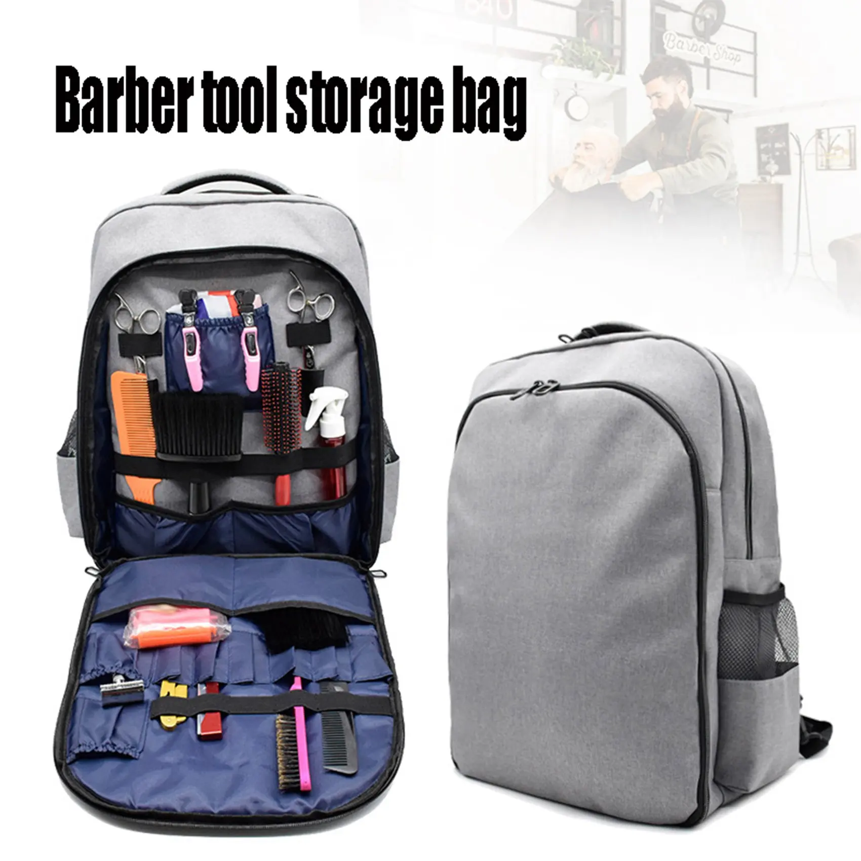 Barber Bags-Hair Stylist Hairdressing Tool Storage Bag Waterproof Large Capacity Storage Backpack Travel Shoulders Bag