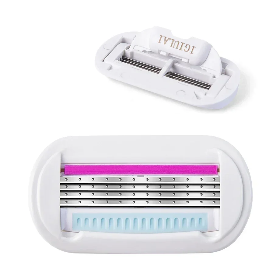 하이 퀄리티 여성용 면도날 수염 바디 제모기, 호환 가능한 비너스 면도기, 교체 헤드, 여름 선물, 4 개