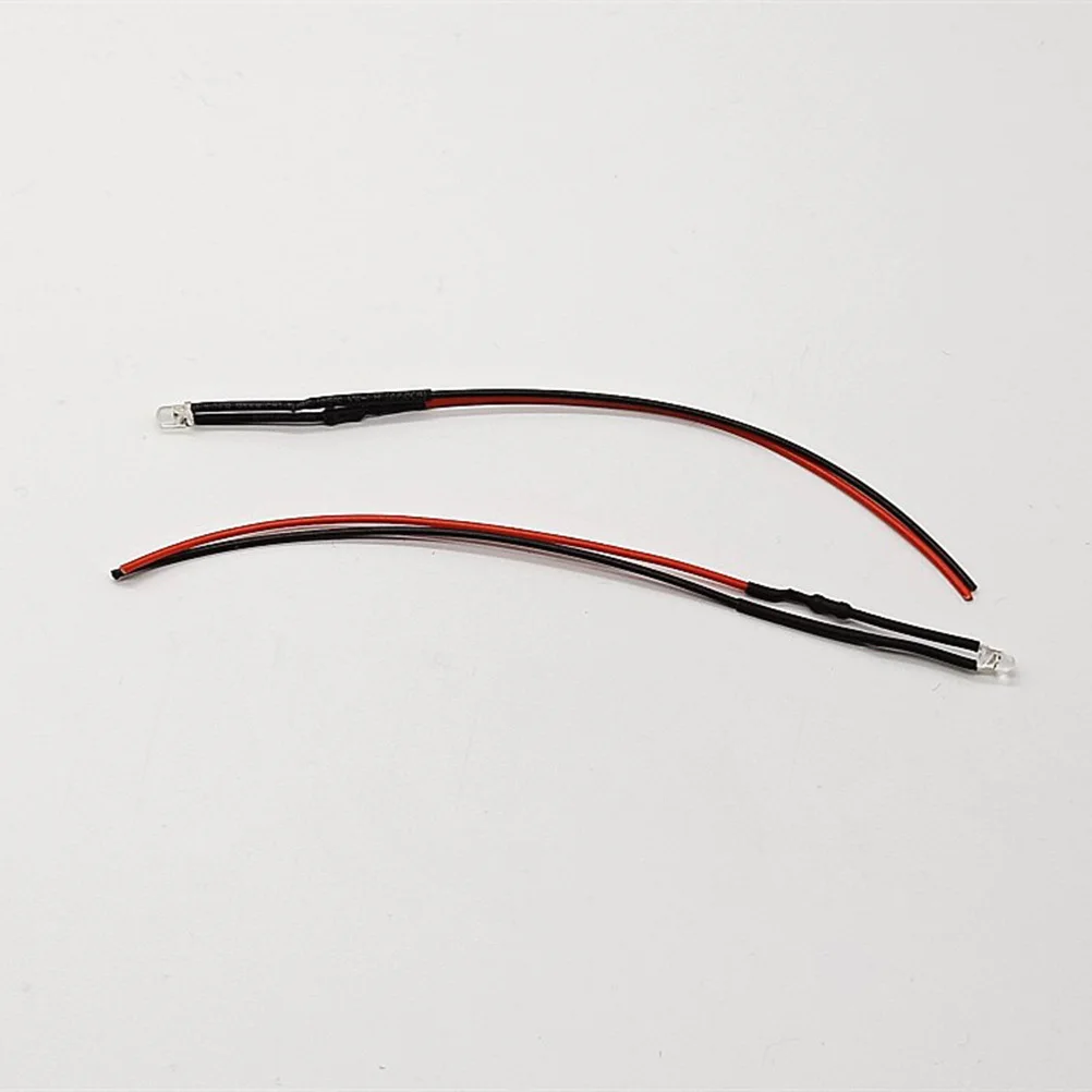 

10Pcs LED Bulbs Pre Wired 5Mm 12V White Emitting Diode Lights for Rc Cars Decoration Low Power Consumption Pre LED