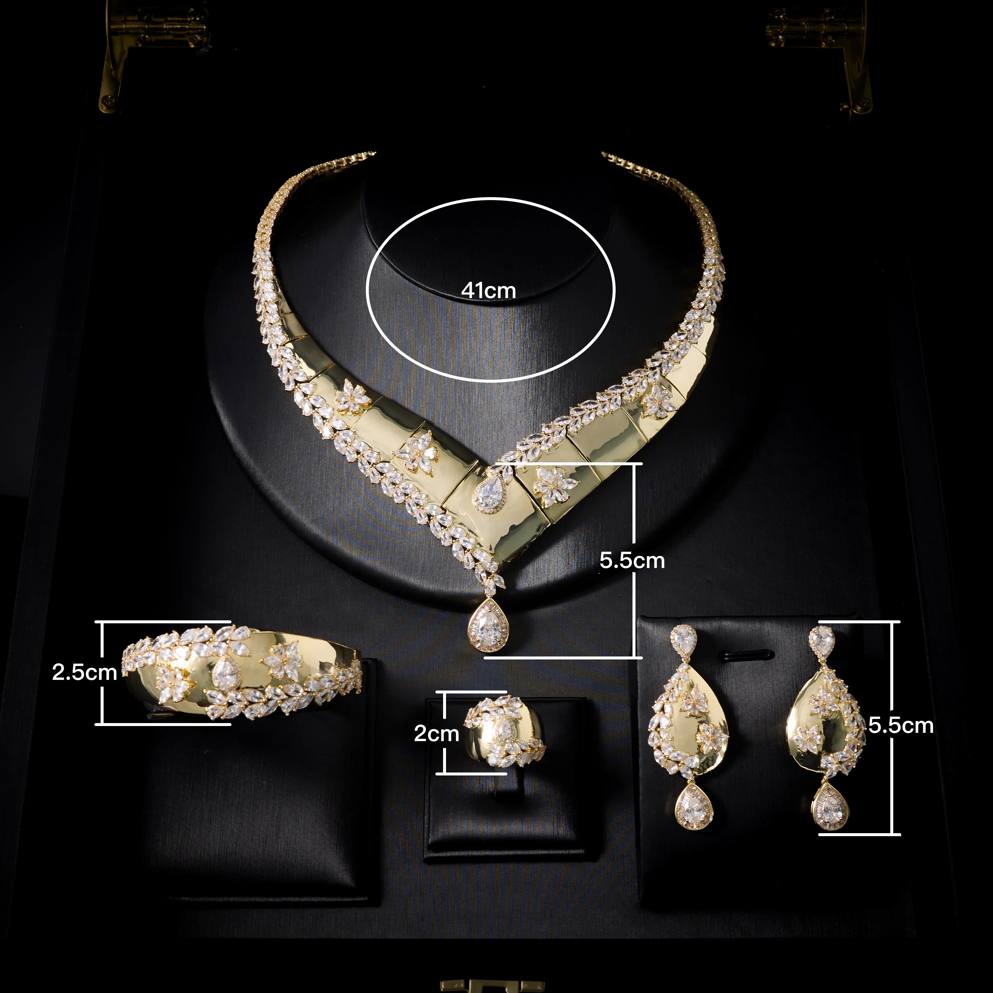 IN JEWELIFE Luxury African Jewelry Set For Women Wedding Party Dubai Bridal Jewelry Sets 2025 Necklace Earring Bracelet Ring Set
