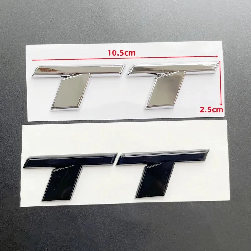 

3D ABS Chrome Black TT Logo Letters Car Trunk Emblem Badge Decal For Audi TT RS MK1 8N 8J MK3 8S MK2 TT Sticker Accessories