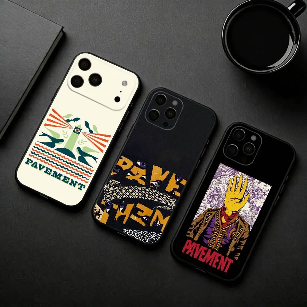 

Indie Rock Band P-Pavement Phone Case For iPhone 17pro, 16,15,14,13,12,11 X XR Plus,Others Soft Black Cover