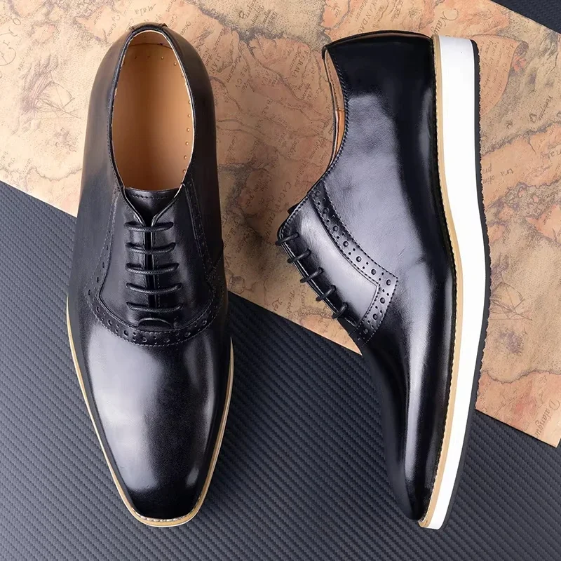 

Pop Wholesale Men Shoes Leisure Fashion Business Sneaker Shoes Handmade By Genuine Leather Casual Formal Rubber Bottom Oxfords S