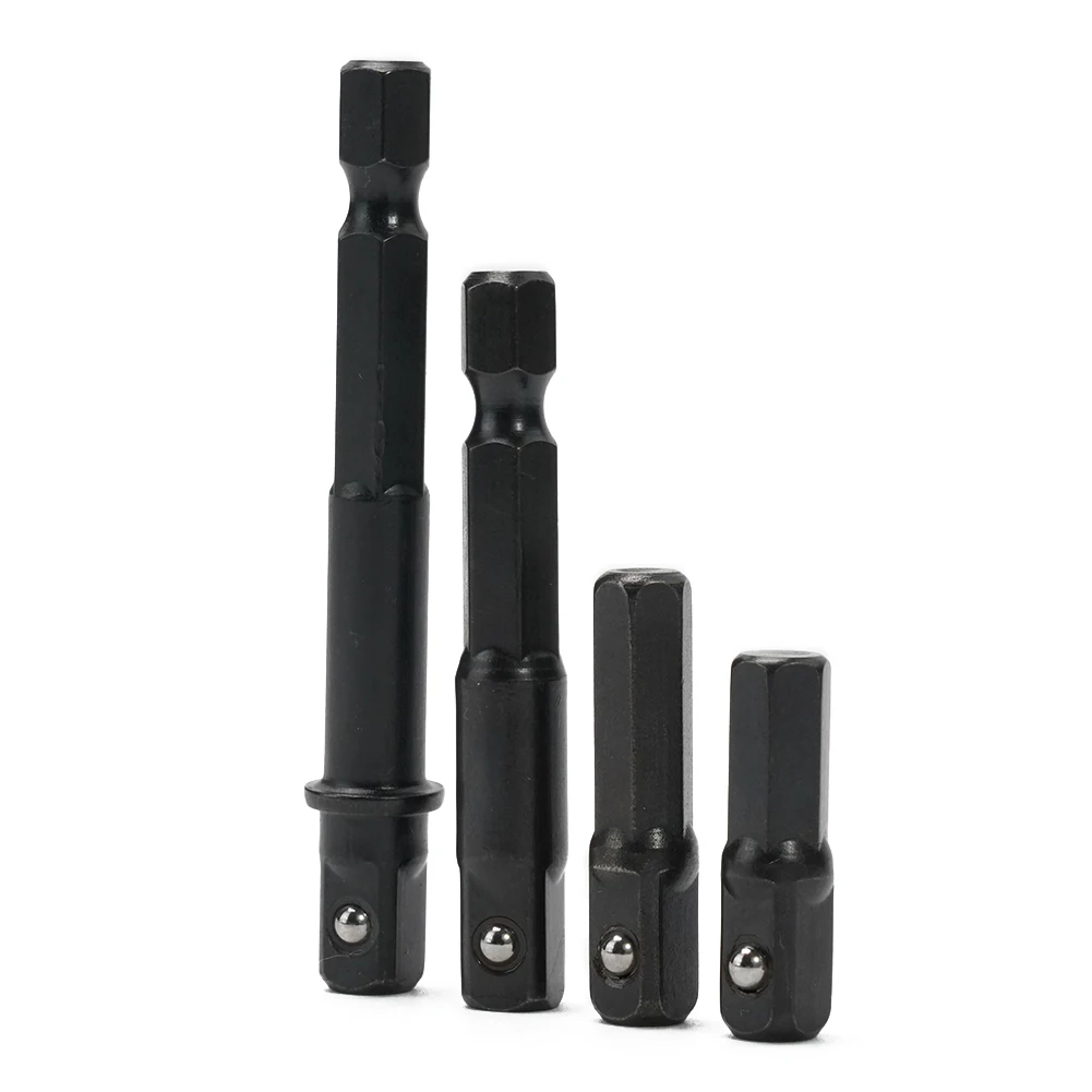 1/4pcs Socket Adapter Drill Bits Electric Drill Pistol Drill 30mm 50mm Chrome Vanadium Steel For Electric Screwdriver