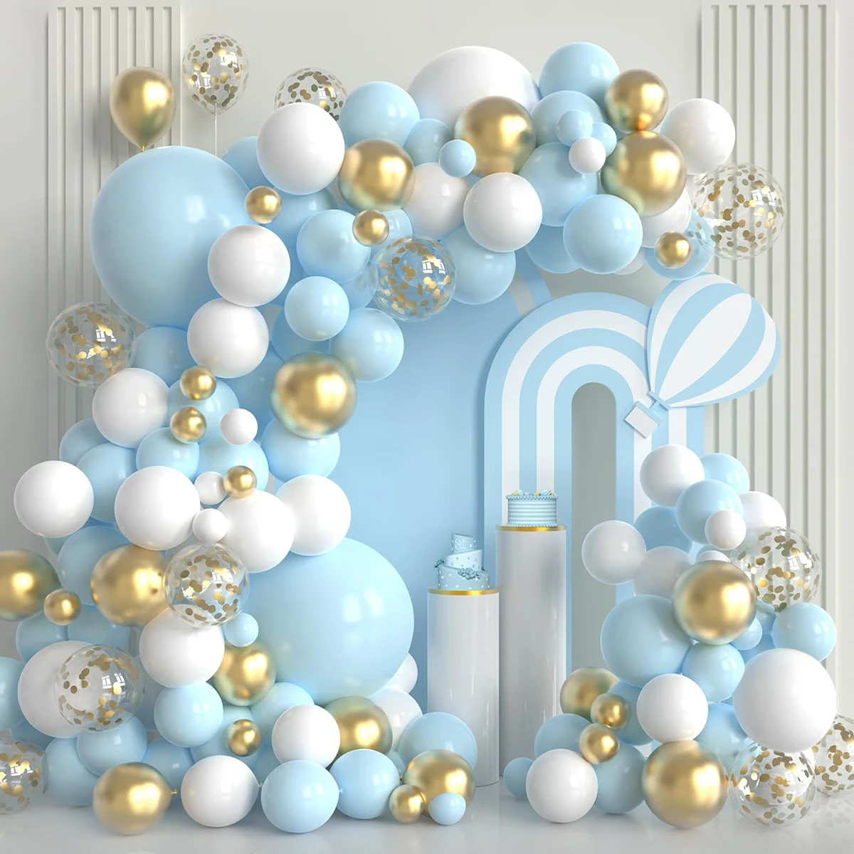 

Blue White Balloons Garland Arch Kit Ballons Birthday party Wedding Baby Shower Decoration Macaroon Latex Balloon party supplies