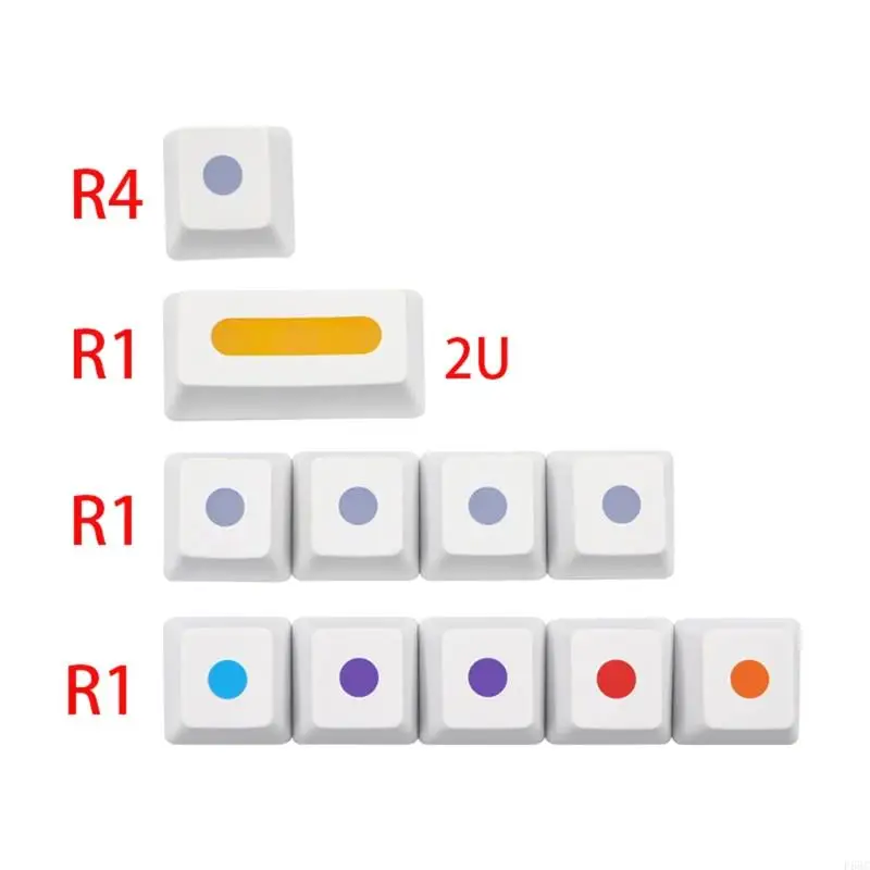 F68C 71 Keys Keycaps PBT มาตรฐานขั้นตอนการระเหิดห้าด้านกระบวนการสำหรับ RK61 Series, Gans Alt61 Series