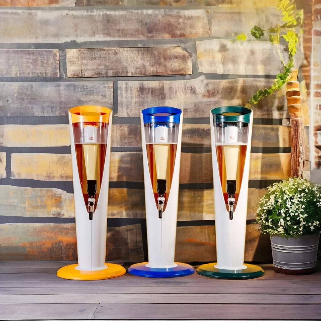Commercial Beer Tower 3L Draft Beer Dispenser LED Cold Drink Juice Dispenser