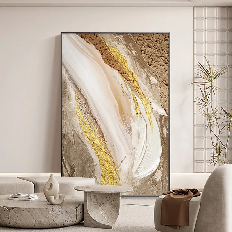 

Abstract Canvas100% Hand Painted Abstract Large Decorative Painting, Modern Living Room, Thick texture knife painting acrylic